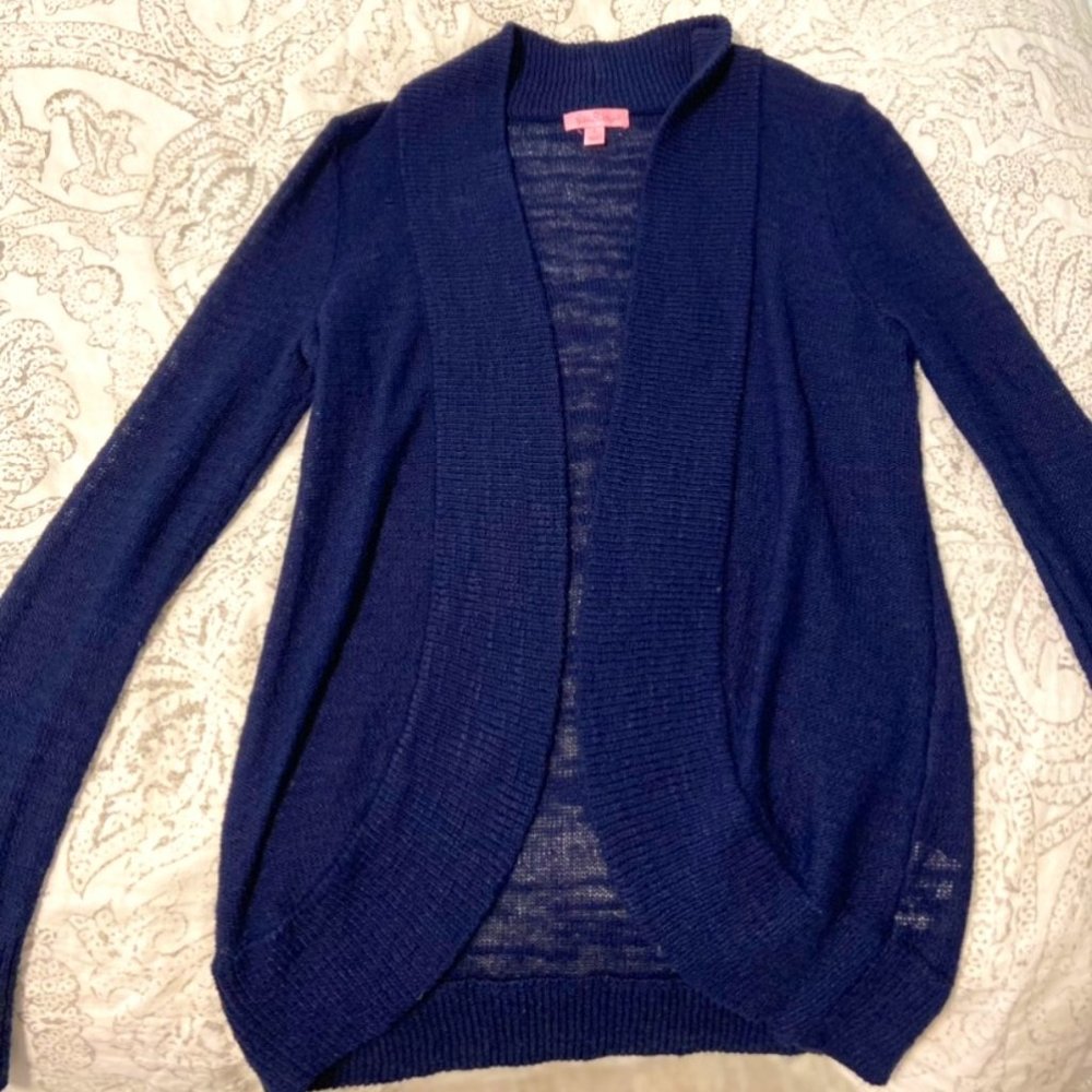 Lilly Pulitzer Navy Cardigan - small